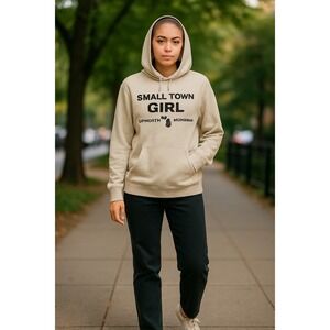 Small Town Girl Up North‎ Michigan Hoodie Sweatshirt Pullover Women's Large